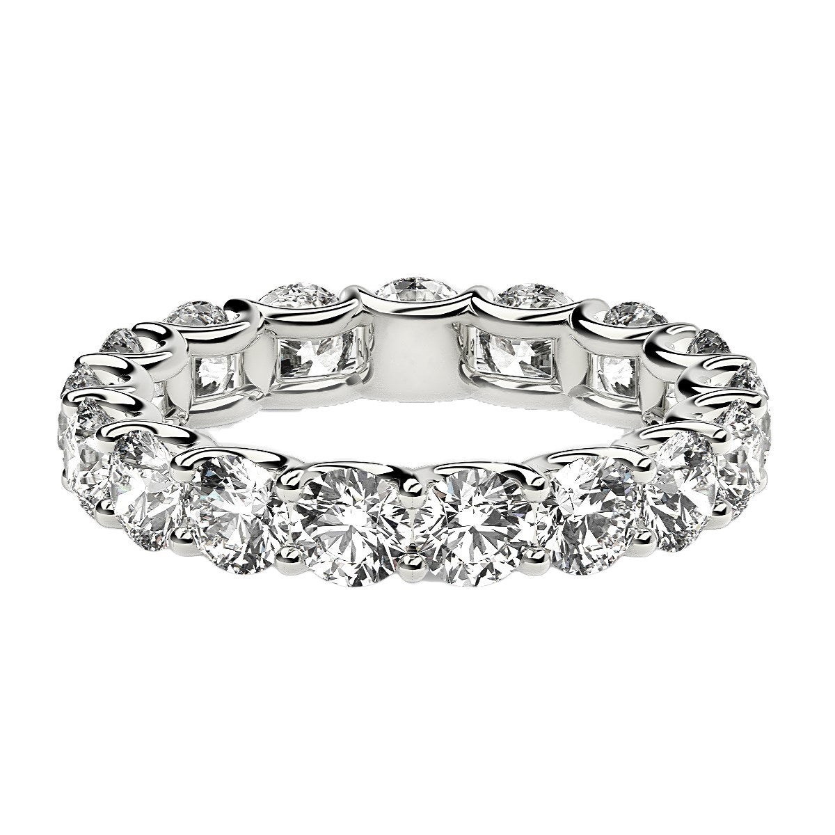 14K White Gold 3 cttw Lab Grown Diamond Eternity Ring