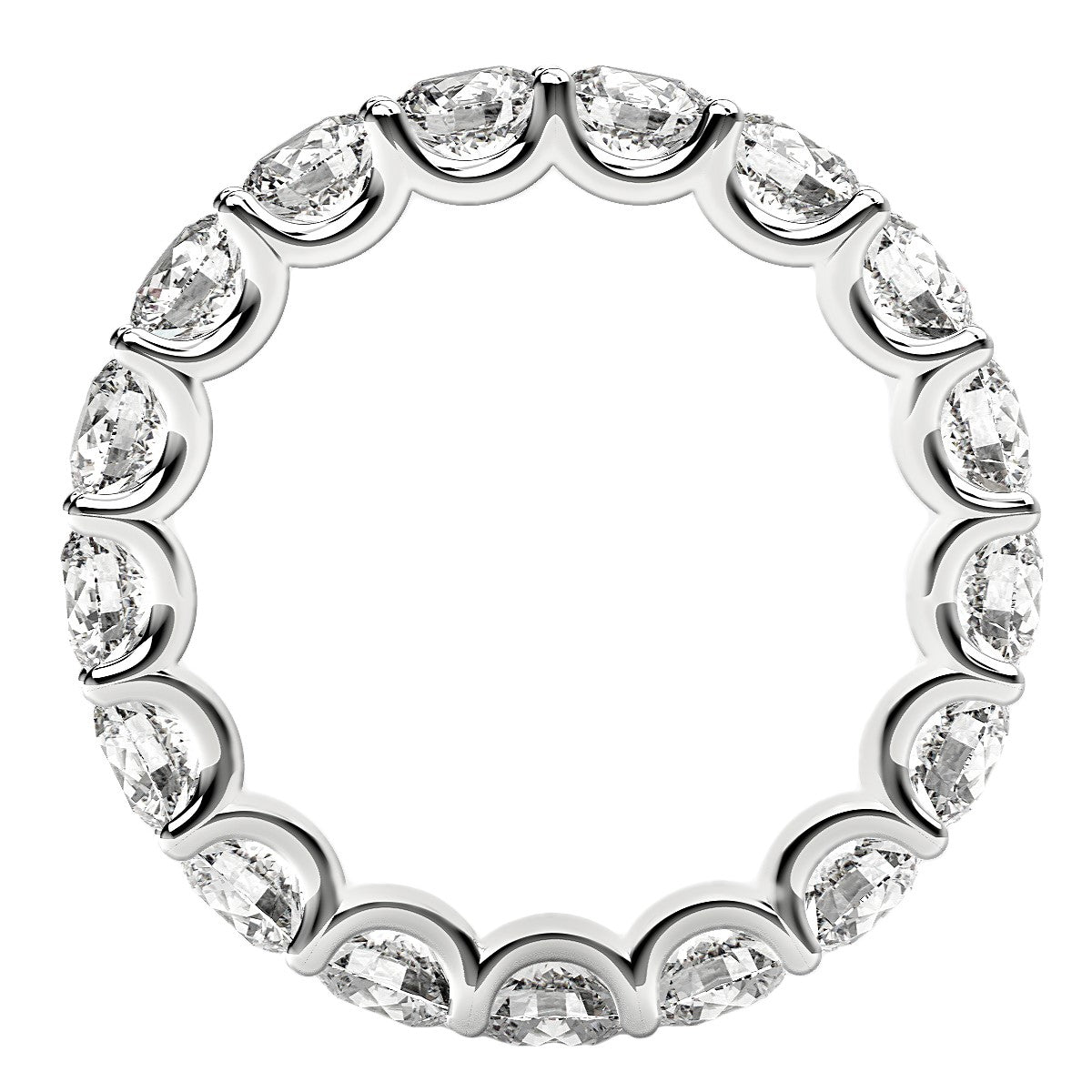14K White Gold 3 cttw Lab Grown Diamond Eternity Ring