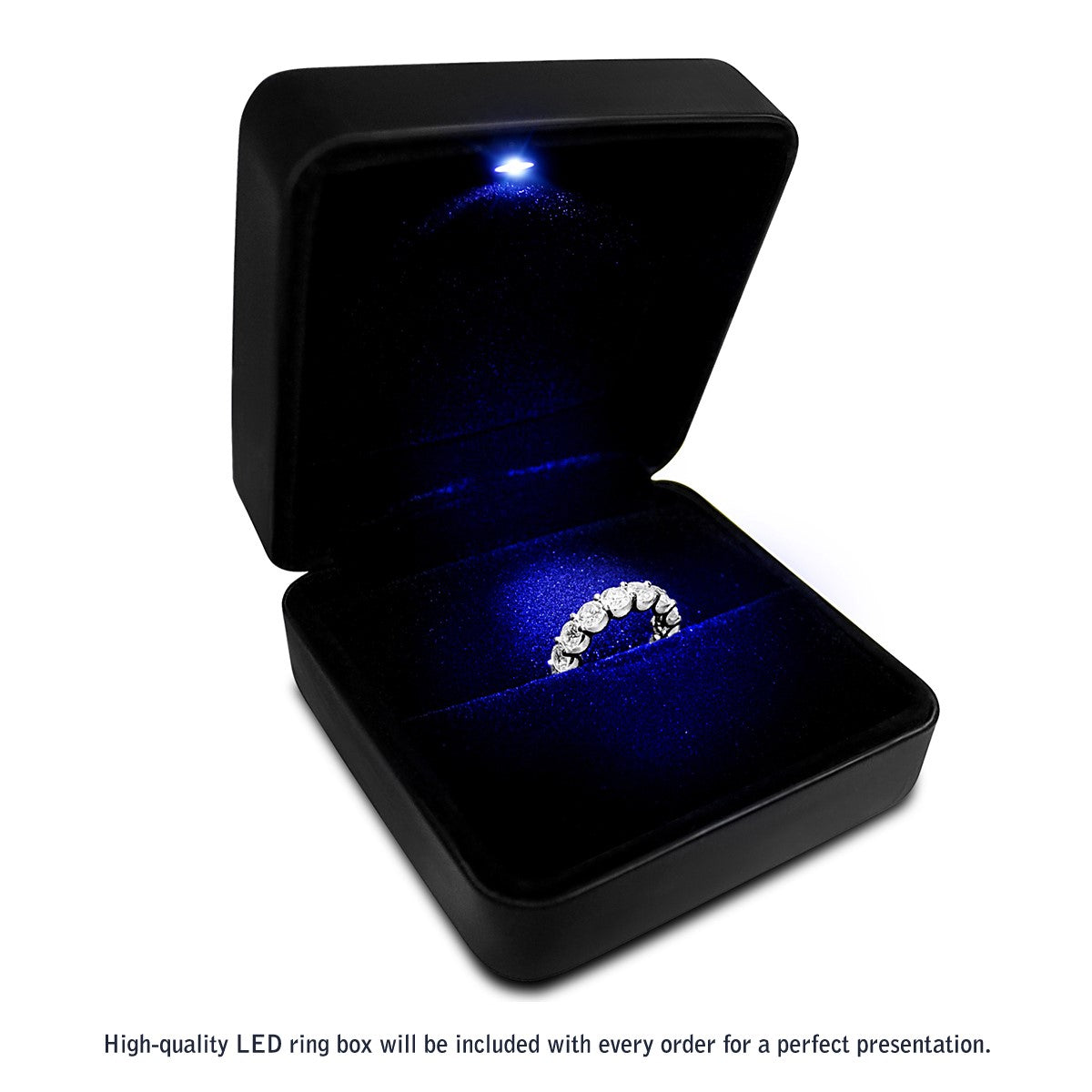 14K White Gold 3 cttw Lab Grown Diamond Eternity Ring