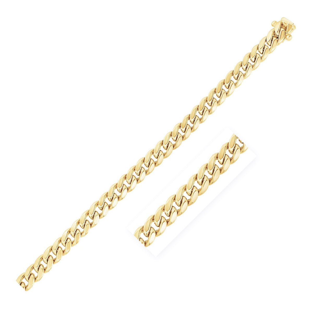 10K Yellow Gold Solid Miami Cuban Chain