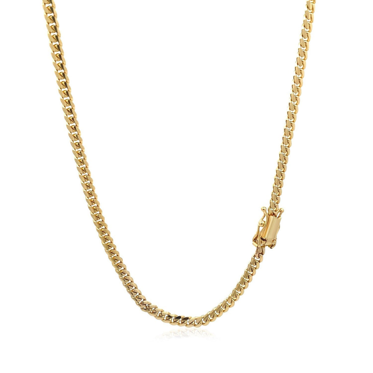 10K Yellow Gold Solid Miami Cuban Chain