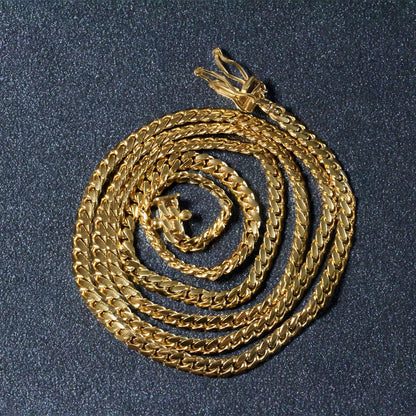 10K Yellow Gold Solid Miami Cuban Chain