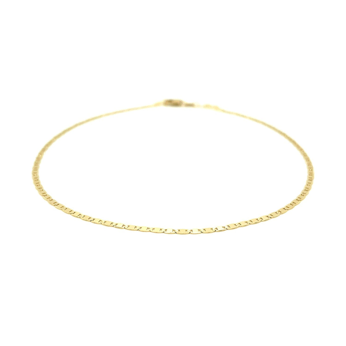 14K Yellow Gold Mariner Link Anklet 1.7mm