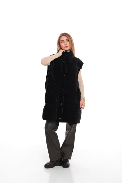 Transformer 2 in 1 Velour Down Coat┃Vest