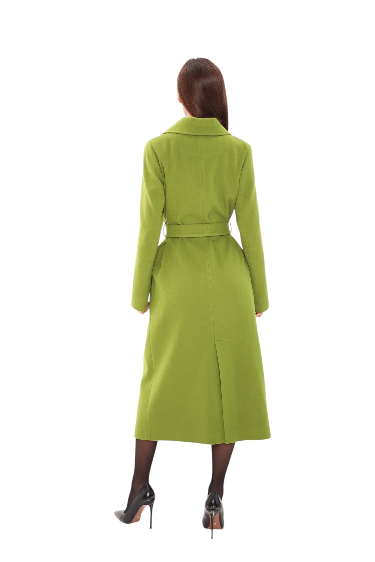 Astoria Classic Wraparound Wool Blend Overcoat in Pistachio