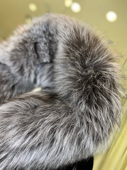 Silver Fox Fully Lined Hood Rabbit Insulated Parka