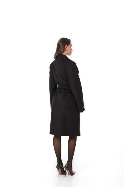 Lafayette Cashmere Blend Overcoat in Black