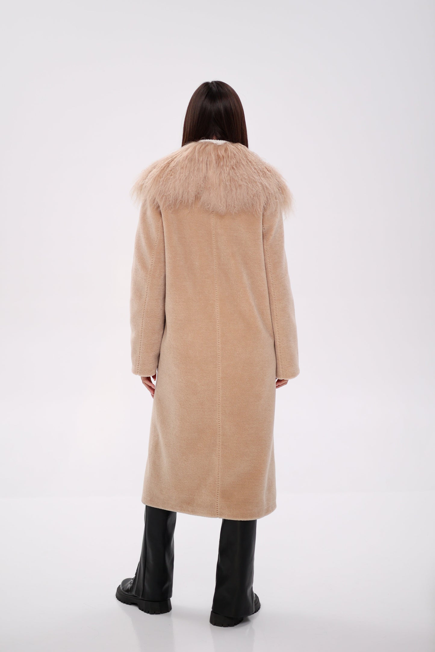 Lama Fur Virgin Wool Coat