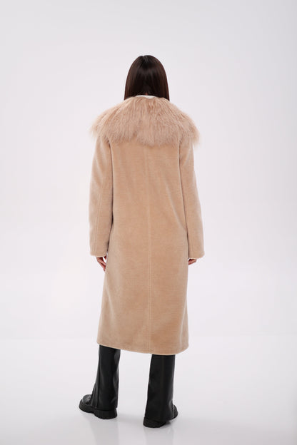 Lama Fur Virgin Wool Coat