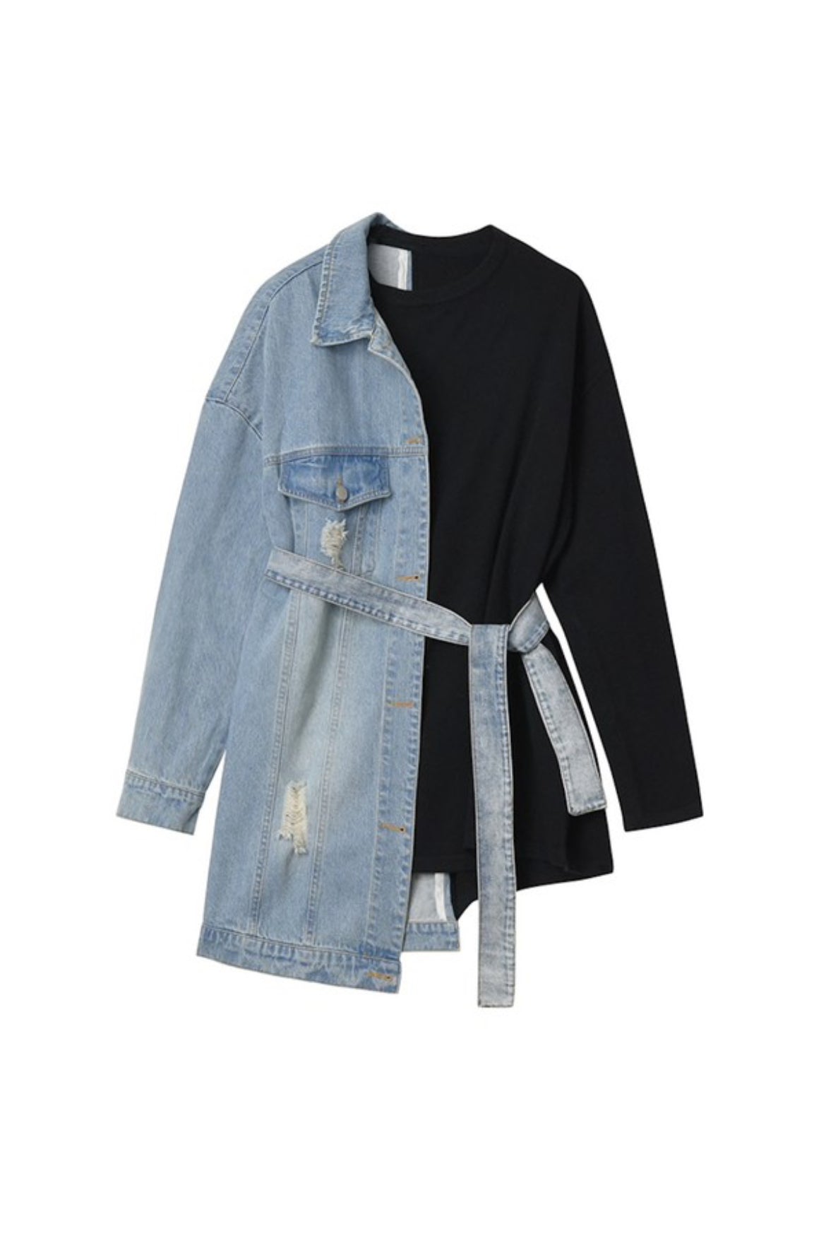 Luxe Denim Sweatshirt Topper - Undeniably LUXE