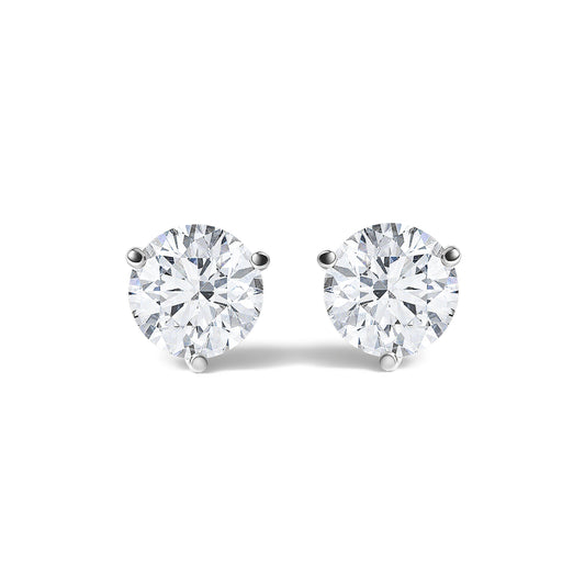 14K White Gold 1.00 Cttw Lab-Grown Diamond Martini Stud Earrings