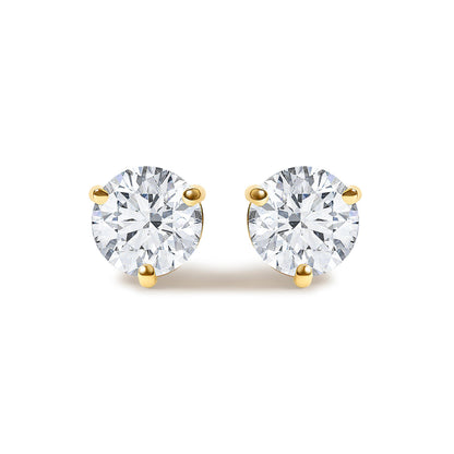 14K White Gold 1.00 Cttw Lab Grown Diamond Martini Set Round Solitaire Stud Earrings