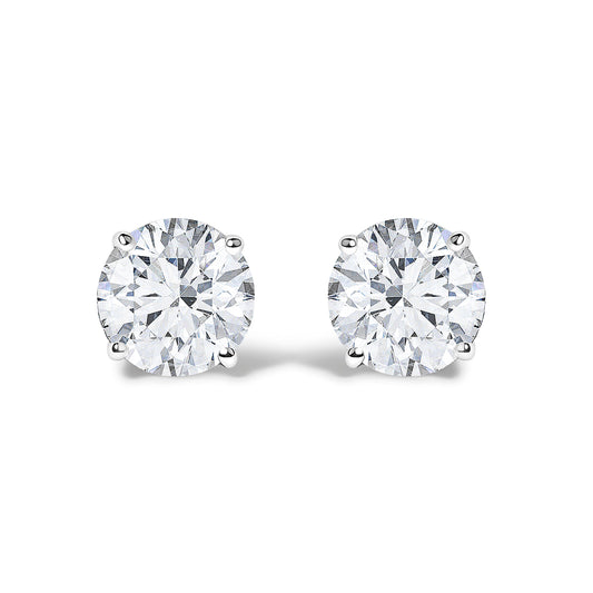 14K White Gold 1/2 cttw Round Lab-Grown Diamond Stud Earrings