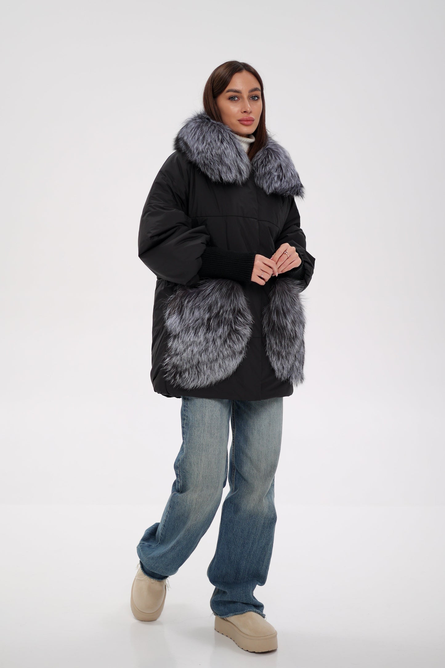 Silver Fox Down Fill Coat