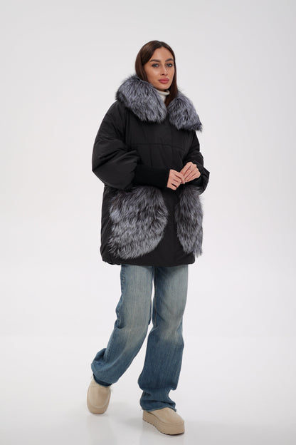 Silver Fox Down Fill Coat