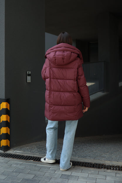 Burgundy Crush Insulated Bio-Down Coat