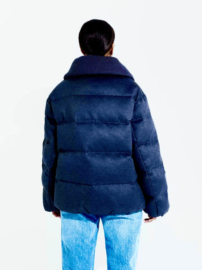Australian Wool Silk Blend Down Coat
