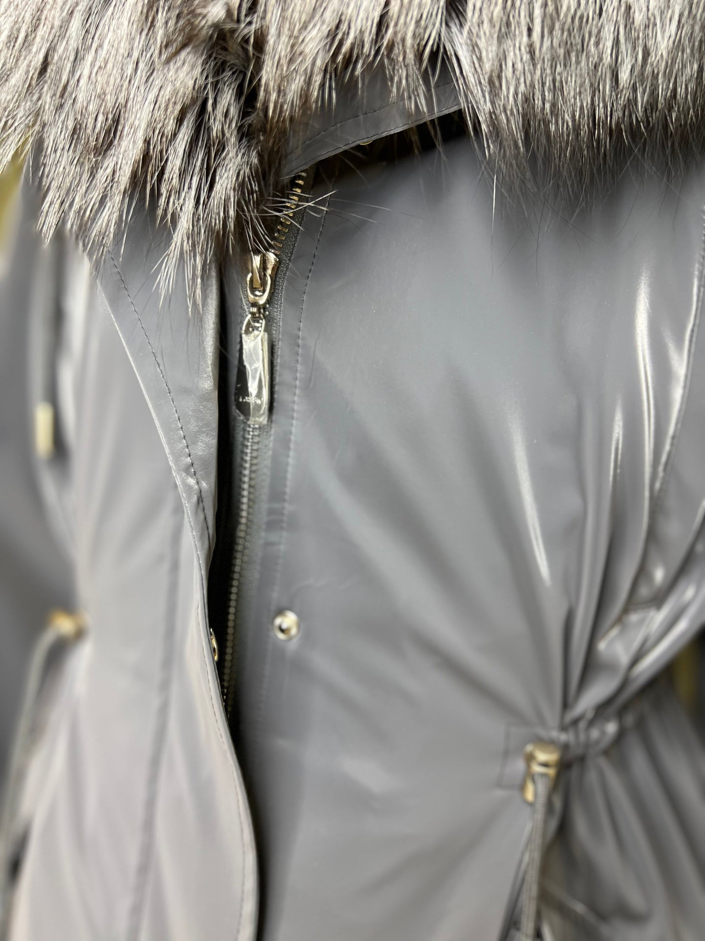 Silver Fox Fully Lined Hood Rabbit Insulated Parka