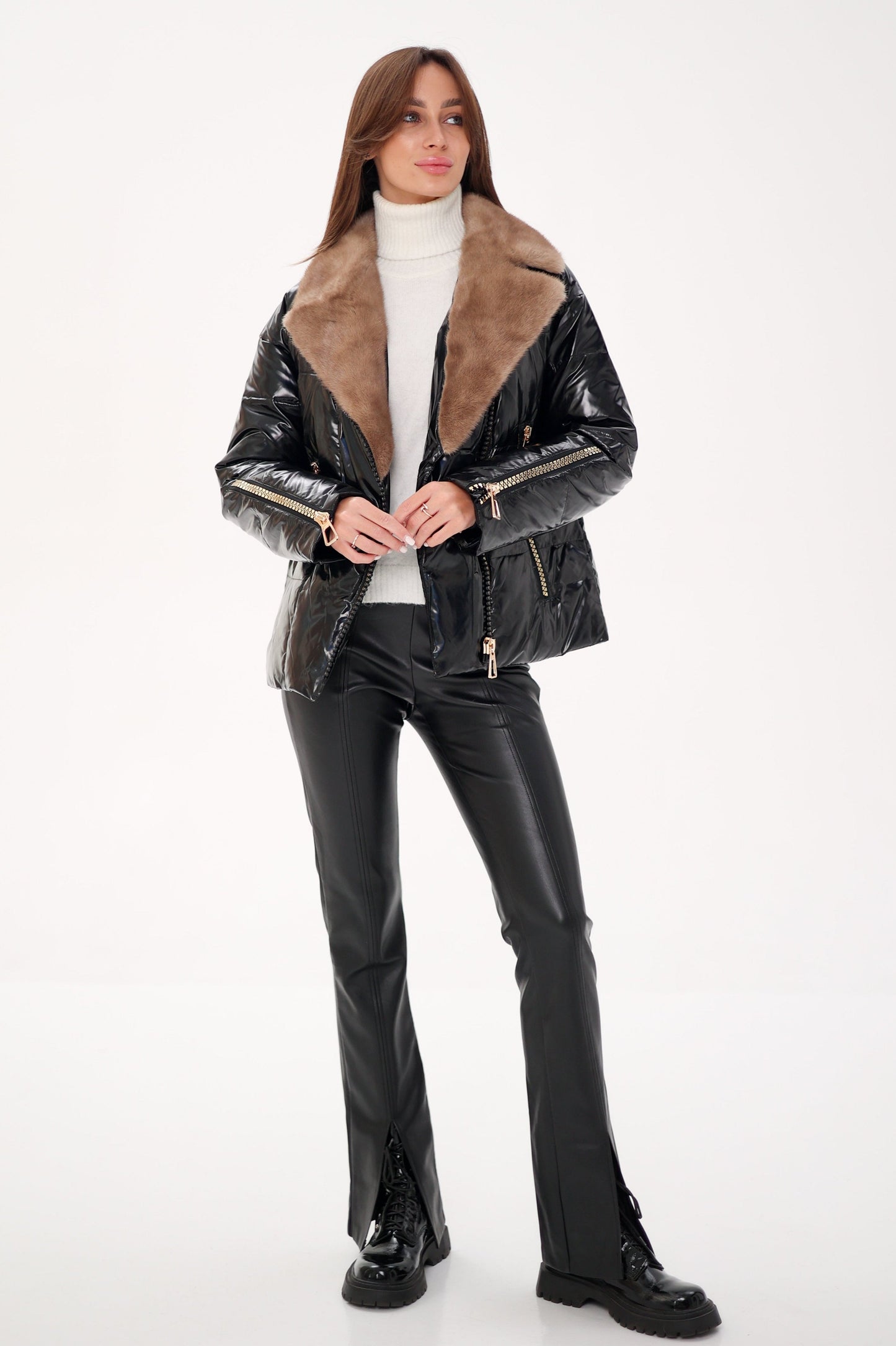 Mink Fur Down Fill Jacket
