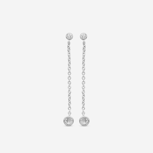 MEMOIRE - 18K WG Cascade Drop Earrings  (Approx.1.5gr./ DIA: .29ct.twd.) - FEZY101-WG
SIZE / Drop:35mm