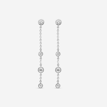MEMOIRE - 18K WG Cascade Drop Earrings (Approx.1.8gr./ DIA: .46ct.twd.) - FEZY104-WG
SIZE / Drop:40mm