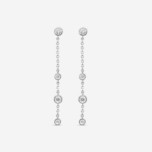 MEMOIRE - 18K WG Cascade Drop Earrings (Approx.1.8gr./ DIA: .46ct.twd.) - FEZY104-WG
SIZE / Drop:40mm