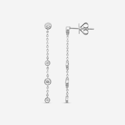 MEMOIRE - 18K WG Cascade Drop Earrings (Approx.1.8gr./ DIA: .46ct.twd.) - FEZY104-WG
SIZE / Drop:40mm