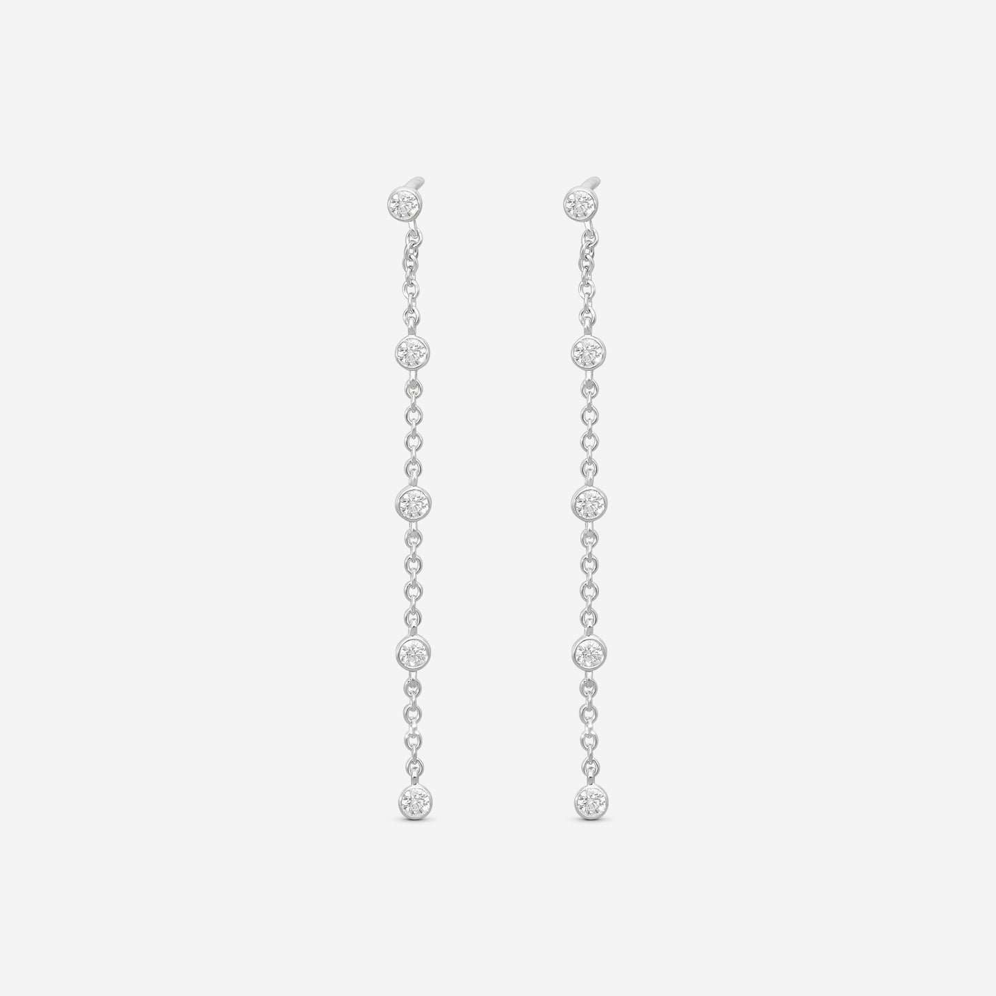 MEMOIRE - 18K WG Cascade Drop Earrings (Approx.1.7gr./ DIA: .23ct.twd.) - FEZY105-WG
SIZE / Drop:45mm