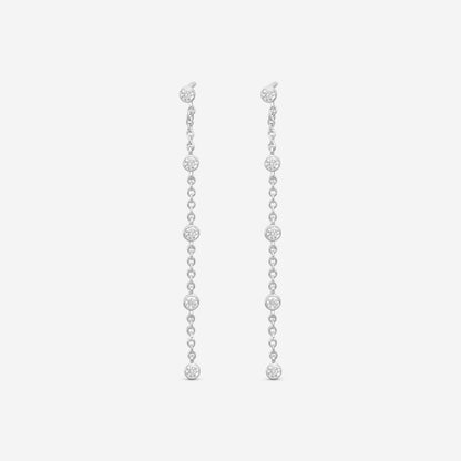 MEMOIRE - 18K WG Cascade Drop Earrings (Approx.1.7gr./ DIA: .23ct.twd.) - FEZY105-WG
SIZE / Drop:45mm