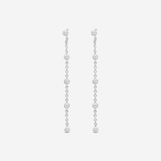MEMOIRE - 18K WG Cascade Drop Earrings (Approx.1.7gr./ DIA: .23ct.twd.) - FEZY105-WG
SIZE / Drop:45mm