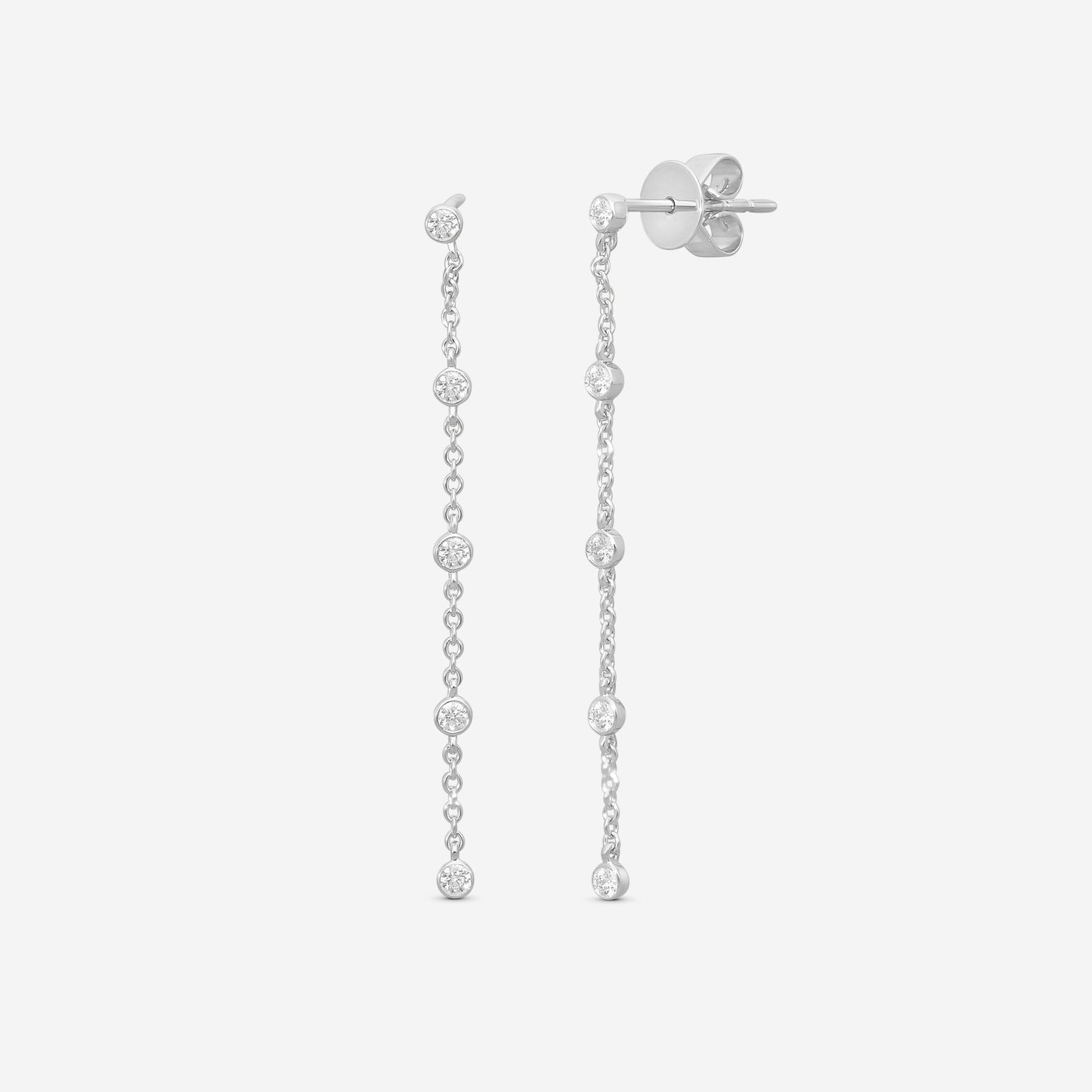 MEMOIRE - 18K WG Cascade Drop Earrings (Approx.1.7gr./ DIA: .23ct.twd.) - FEZY105-WG
SIZE / Drop:45mm