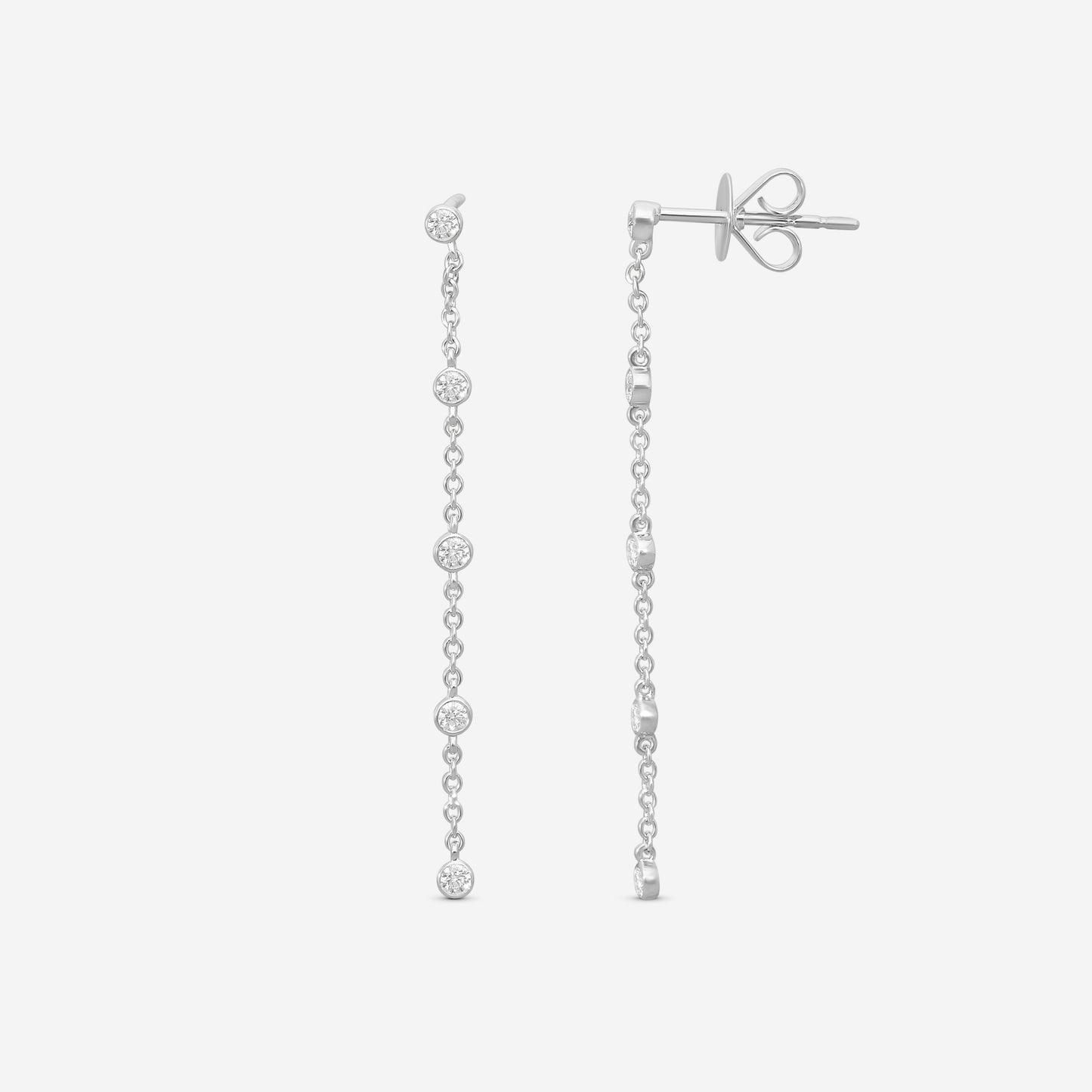 MEMOIRE - 18K WG Cascade Drop Earrings (Approx.1.7gr./ DIA: .23ct.twd.) - FEZY105-WG
SIZE / Drop:45mm