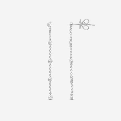 MEMOIRE - 18K WG Cascade Drop Earrings (Approx.1.7gr./ DIA: .23ct.twd.) - FEZY105-WG
SIZE / Drop:45mm