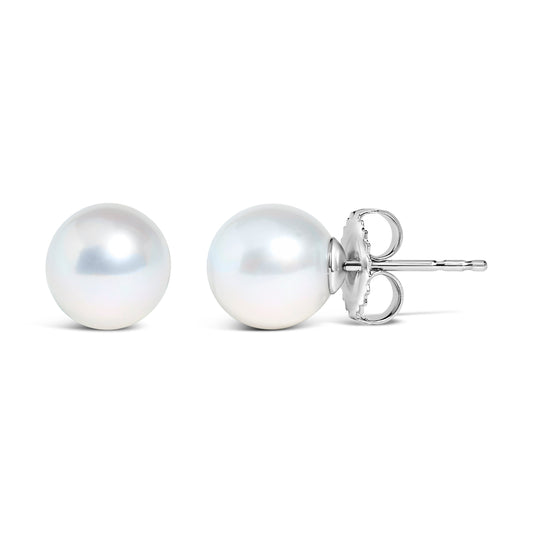 Sterling Silver Cultured Freshwater Pearl Stud Earrings