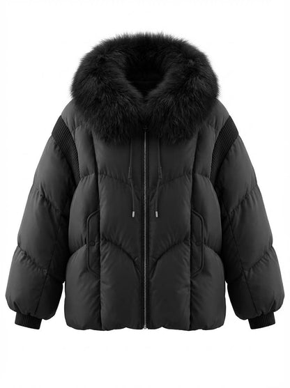 Mallory Genuine Fur Trim Down Fill Jacket