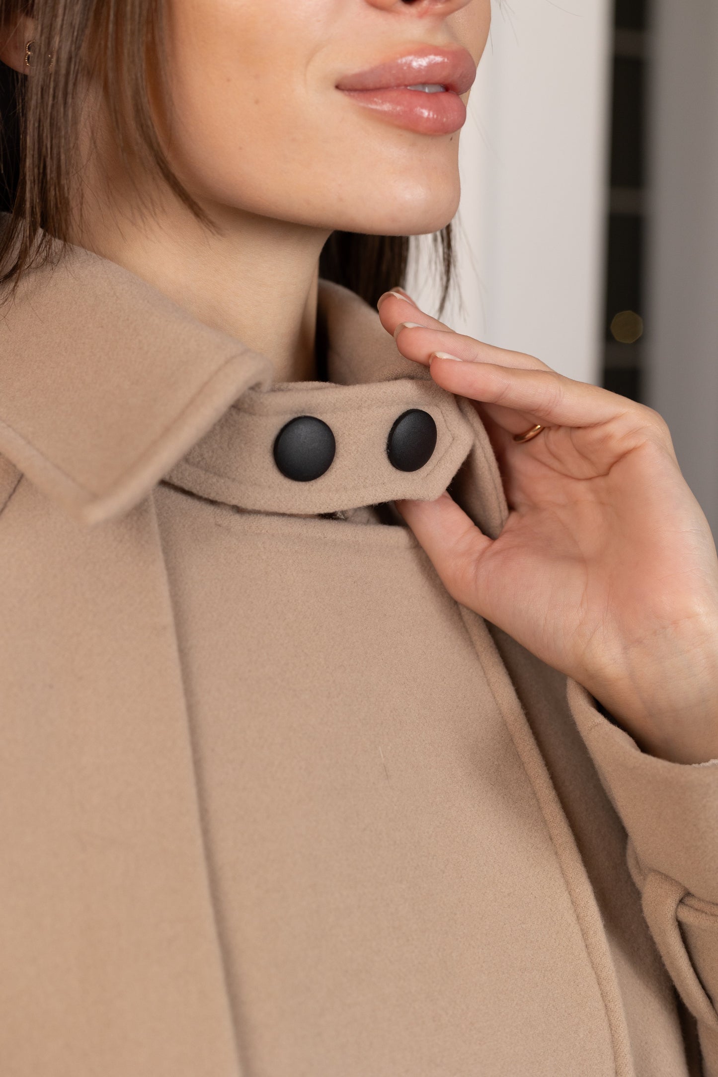 Wool Blend Slimtex Insulated Belted Coat