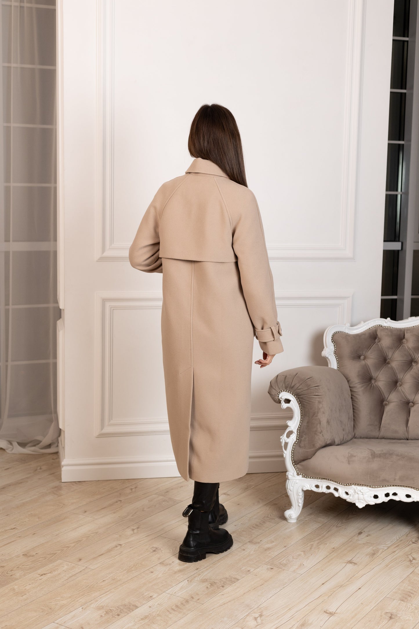 Wool Blend Slimtex Insulated Belted Coat