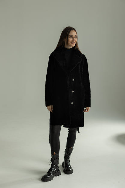 Shearling Merino Lamb Leather Coat