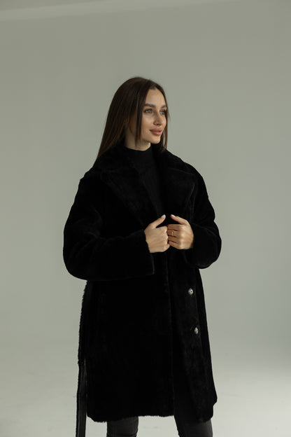 Shearling Merino Lamb Leather Coat