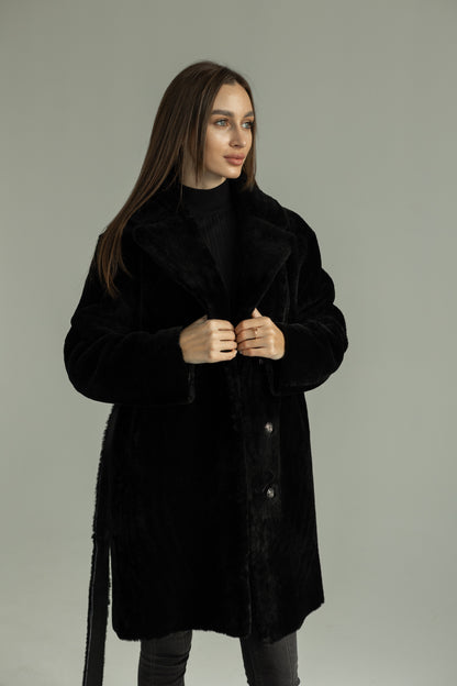 Shearling Merino Lamb Leather Coat