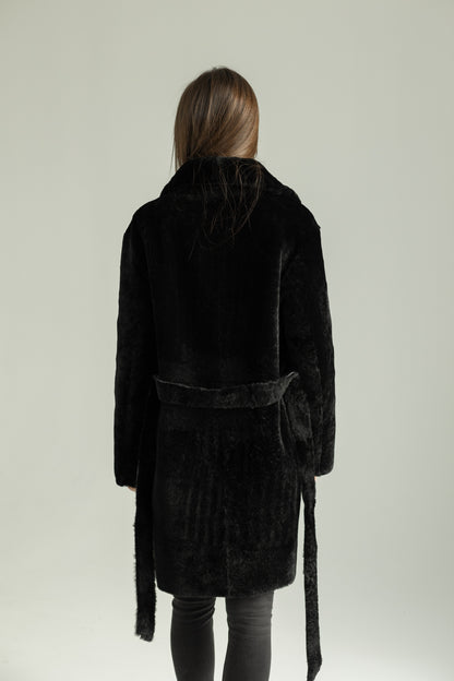 Shearling Merino Lamb Leather Coat