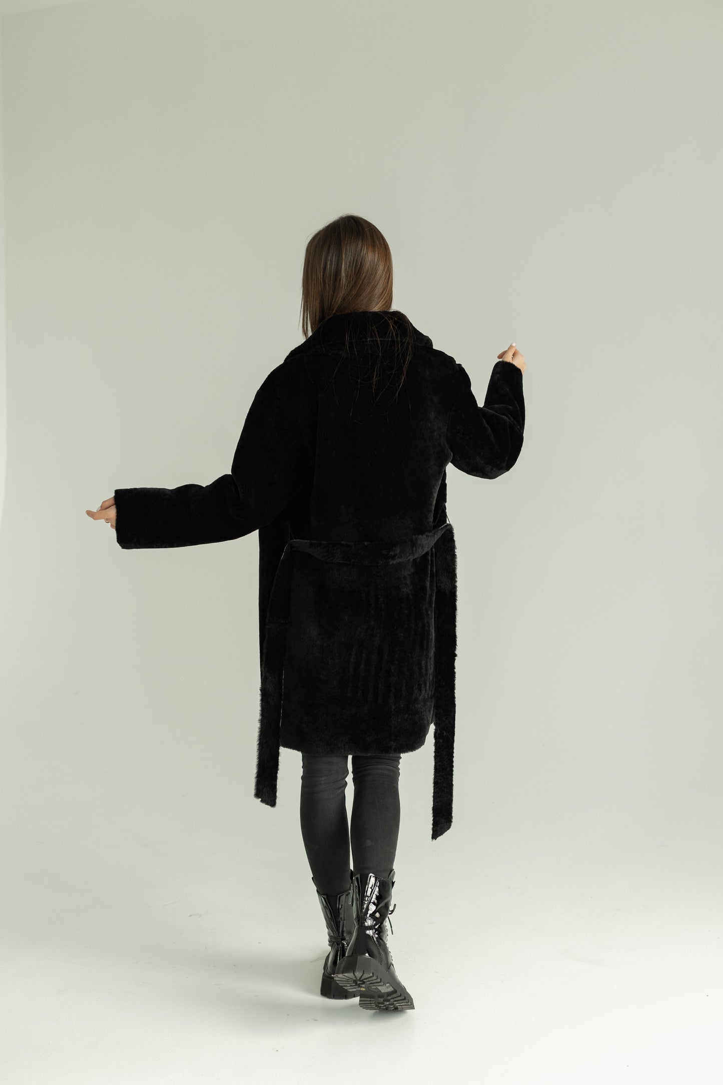 Shearling Merino Lamb Leather Coat