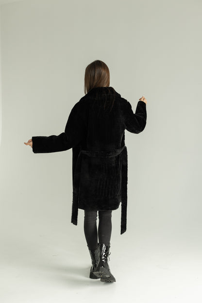 Shearling Merino Lamb Leather Coat
