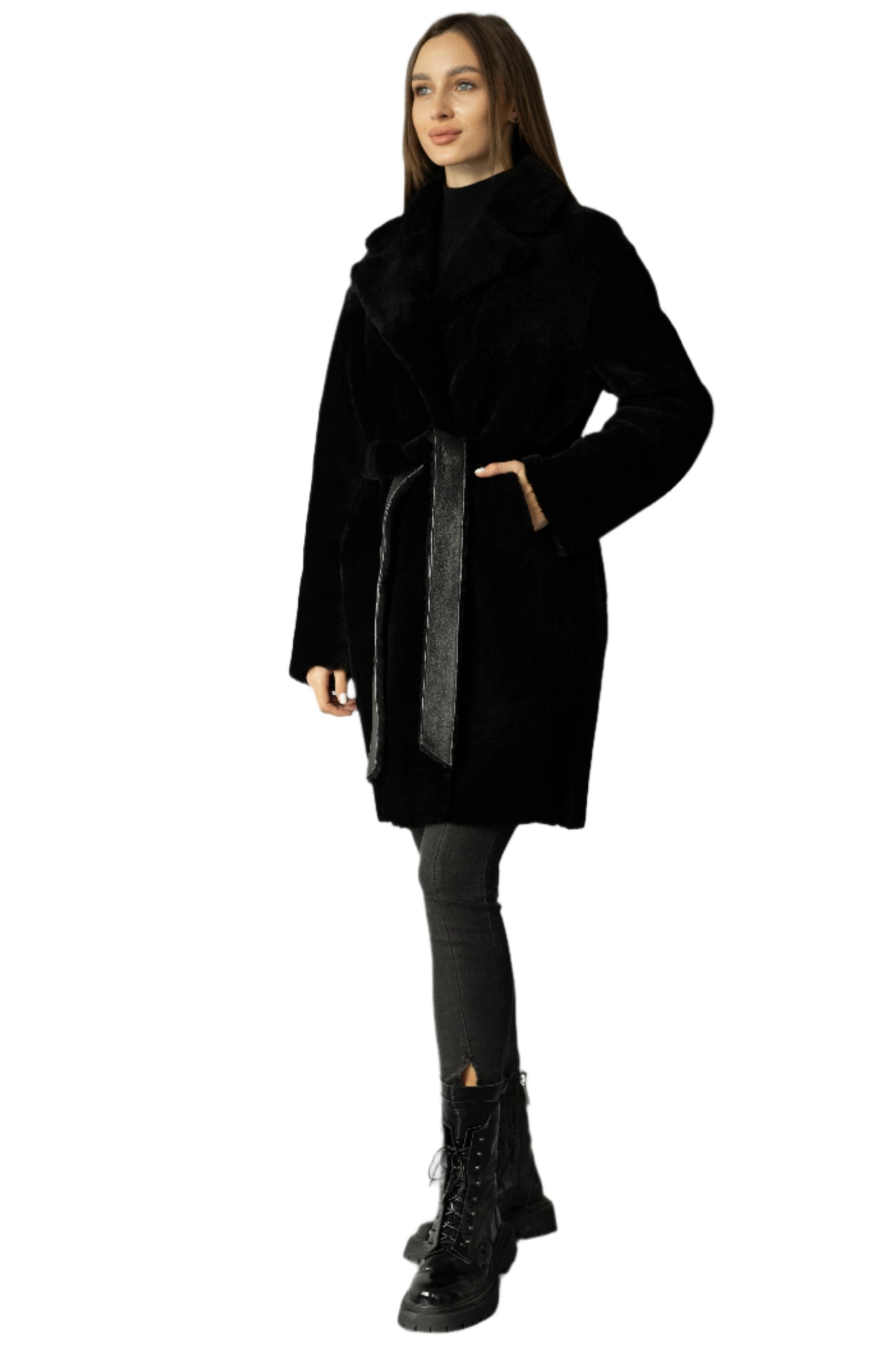 Shearling Merino Lamb Leather Coat
