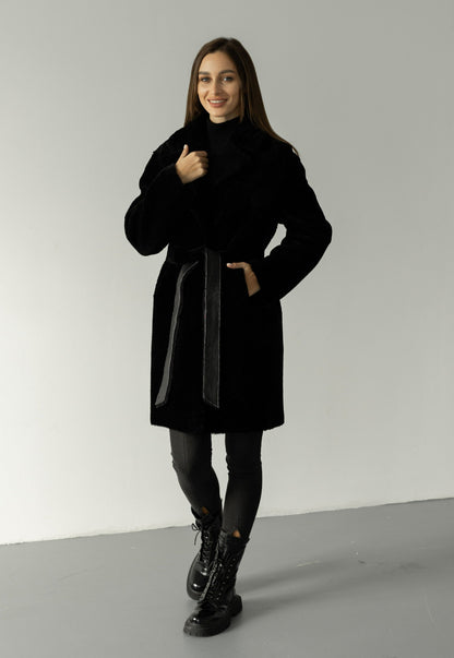 Shearling Merino Lamb Leather Coat