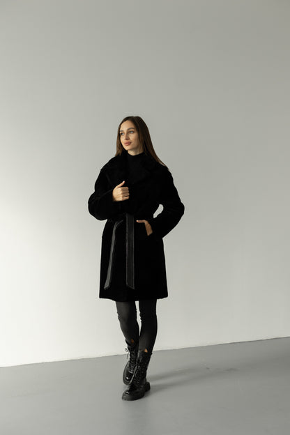 Shearling Merino Lamb Leather Coat