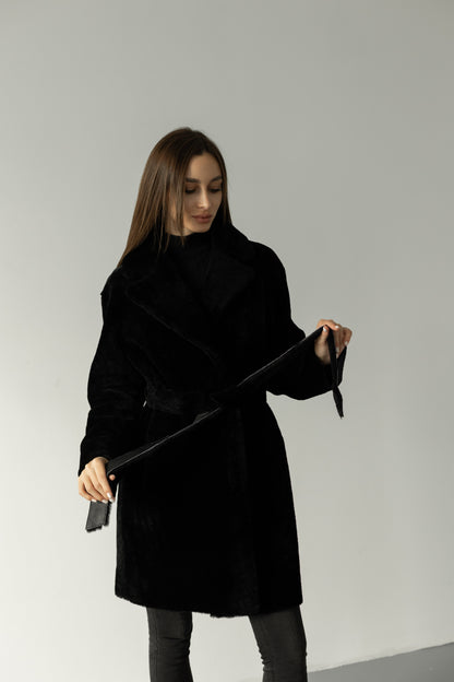 Shearling Merino Lamb Leather Coat