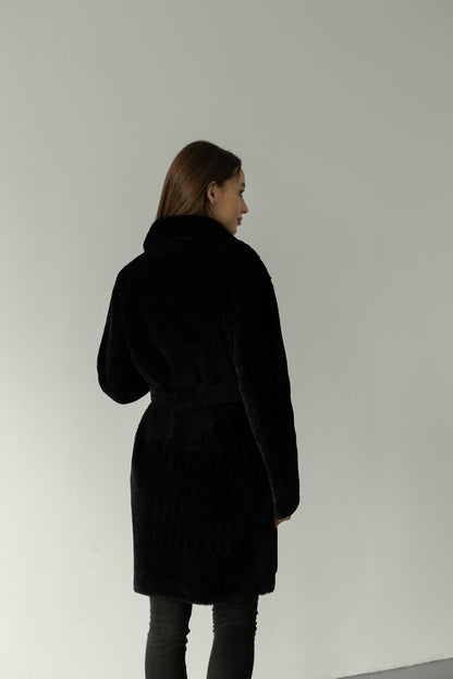 Shearling Merino Lamb Leather Coat