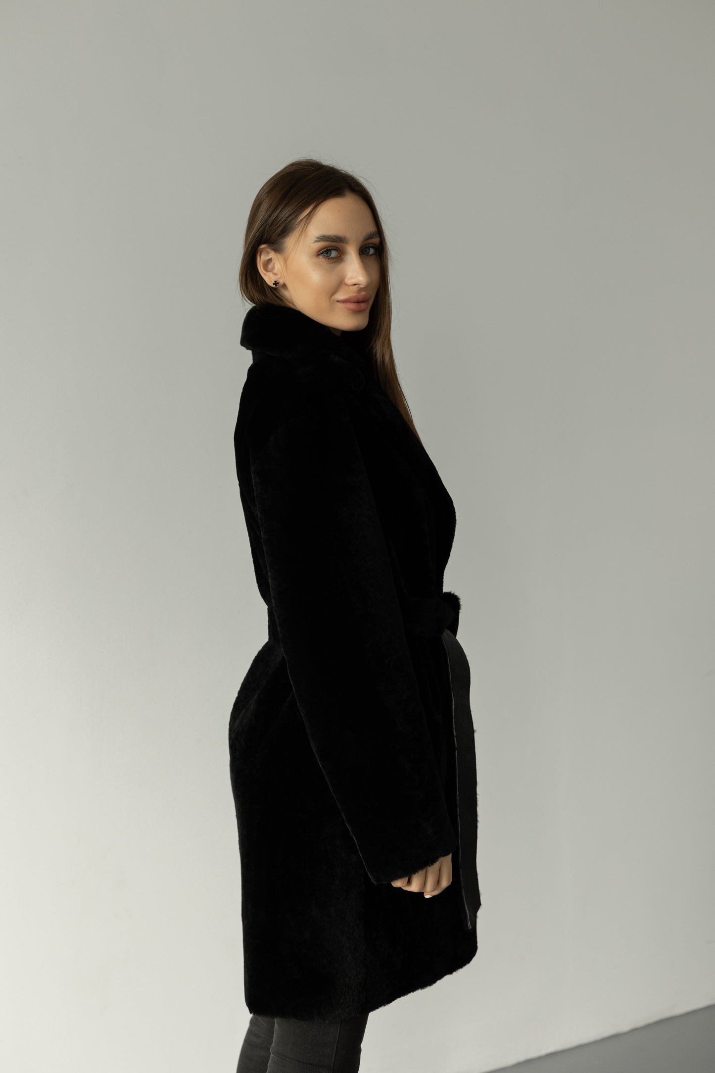 Shearling Merino Lamb Leather Coat