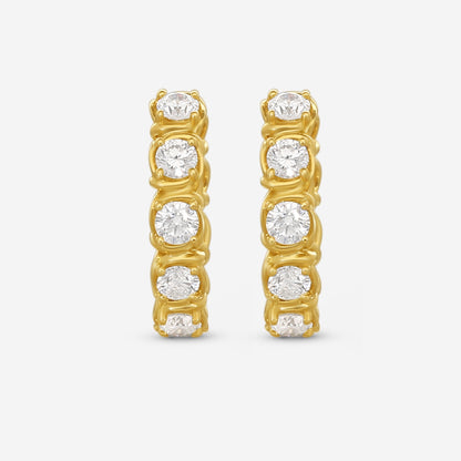 Ina Mar 18K Yellow Gold Diamond Huggie Earrings
